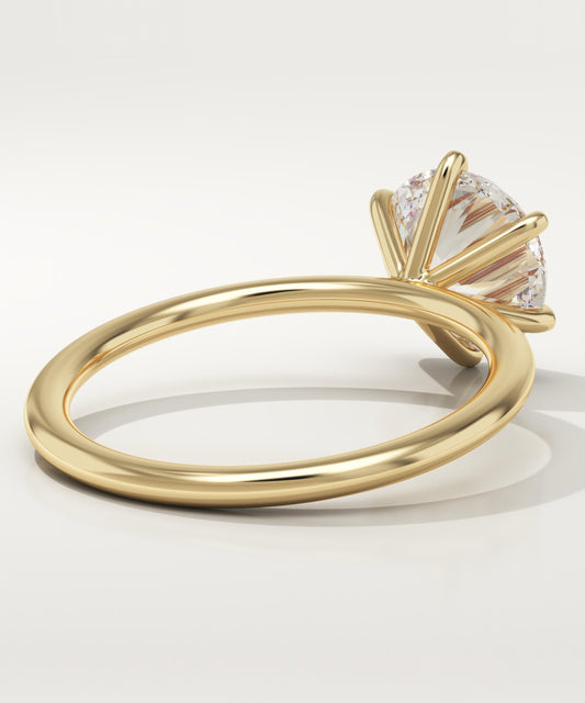 Round Cut Solitaire Lab-Grown Diamond Engagement Ring