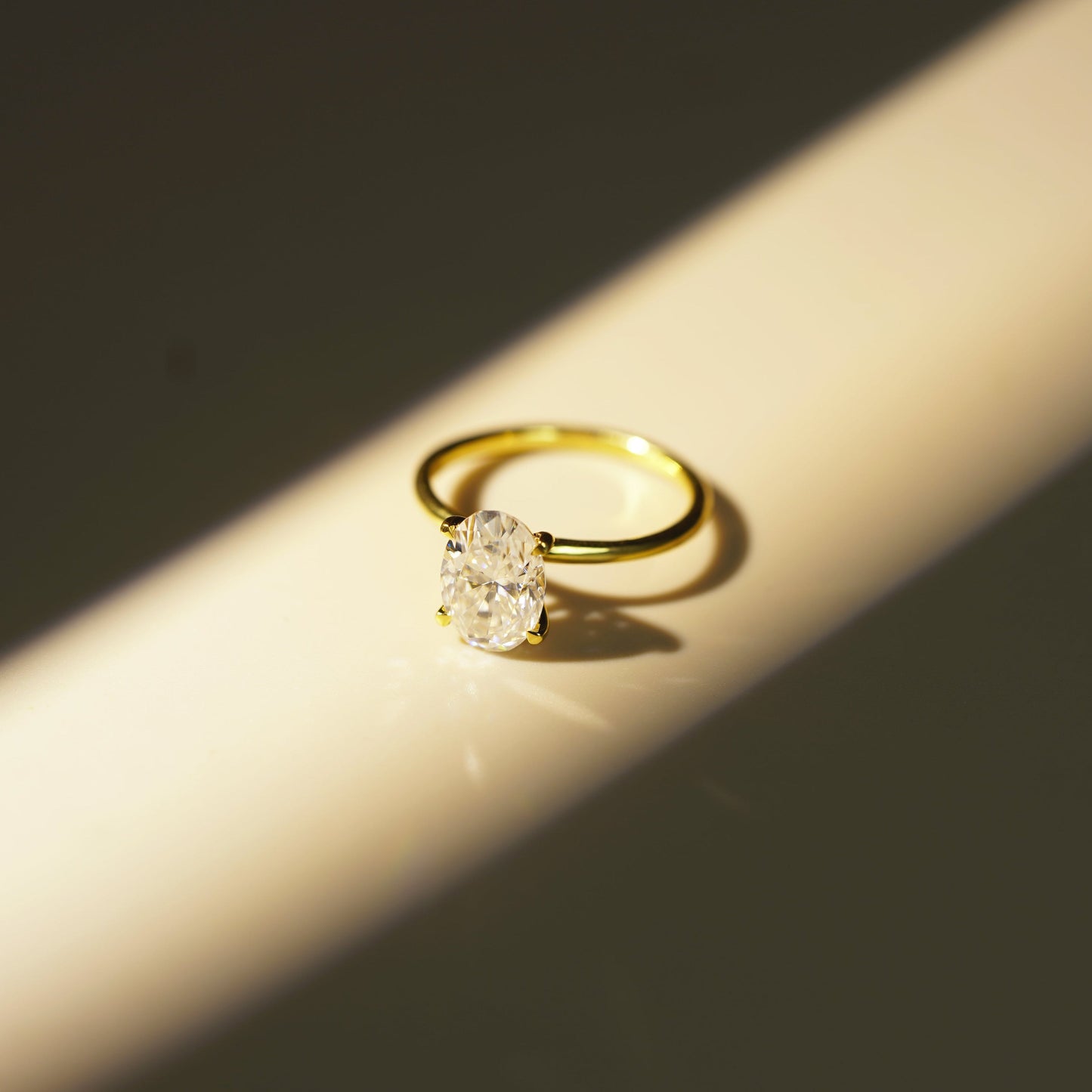 Oval Cut Solitaire Lab-Grown Diamond Engagement Ring