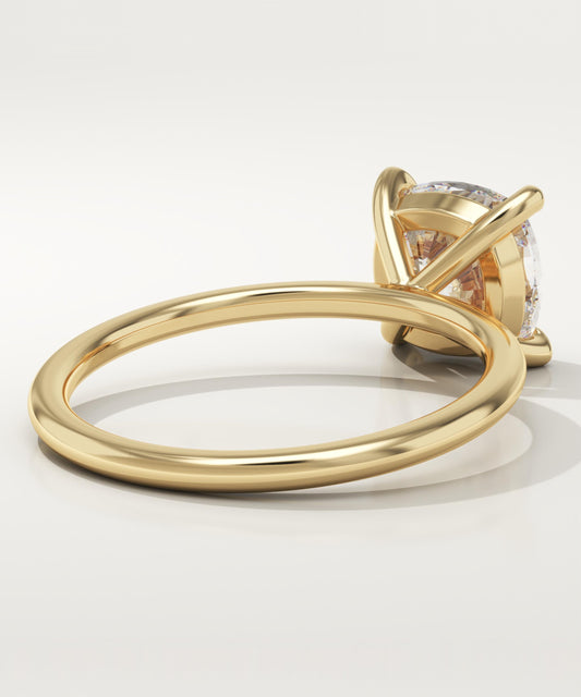 Cushion Cut Solitaire Lab-Grown Diamond Engagement Ring