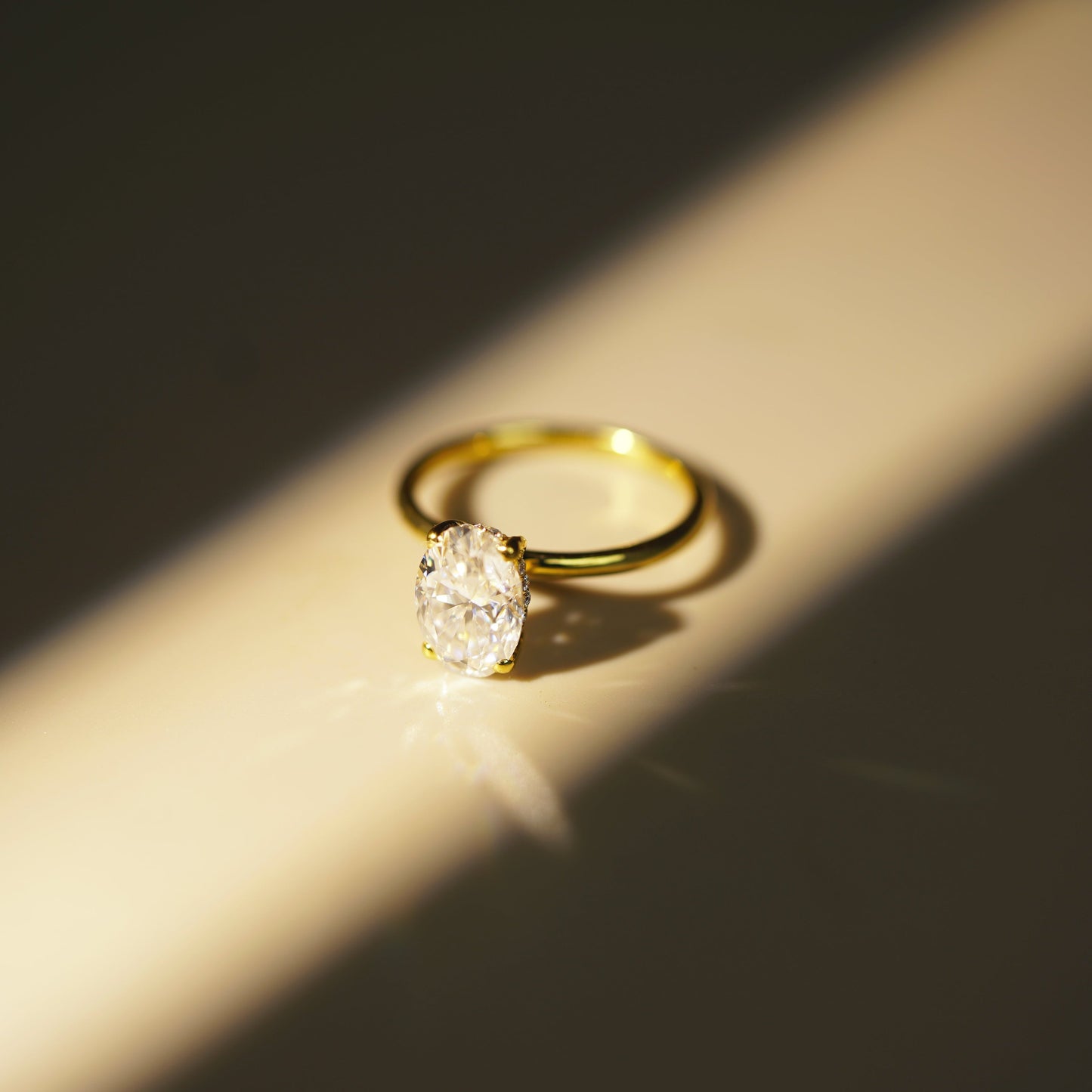 Oval Cut Hidden Halo Lab-Grown Diamond Engagement Ring