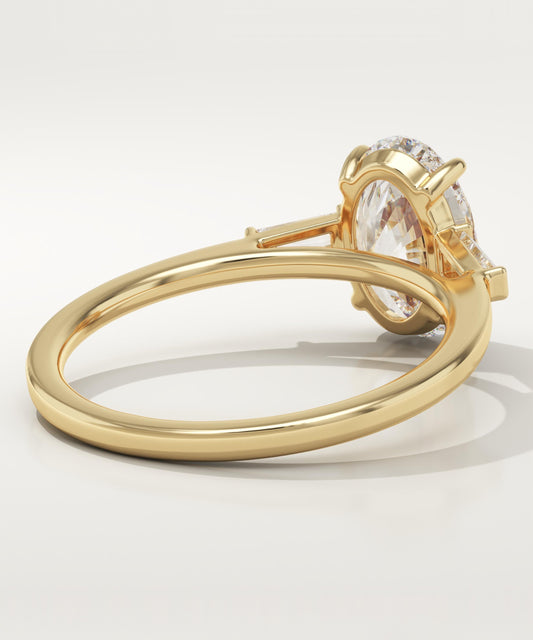 Oval Cut Three Stone Lab-Grown Diamond Engagement Ring