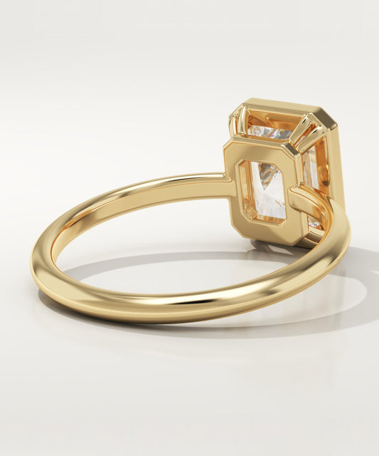 Radiant Cut Bezel Lab-Grown Diamond Engagement Ring