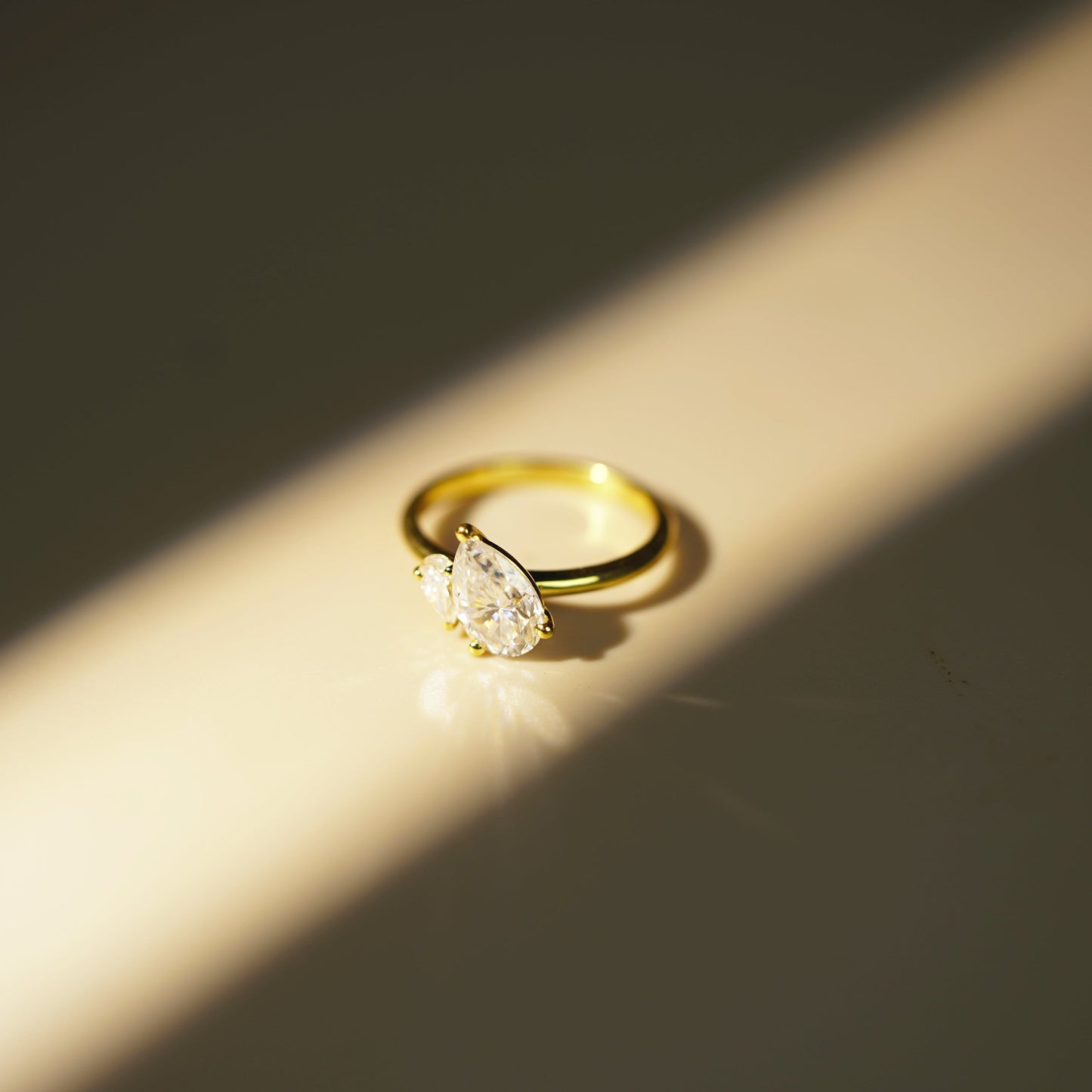 1.5 TCW Pear Cut Toi Et Moi Lab-Grown Diamond Engagement Ring