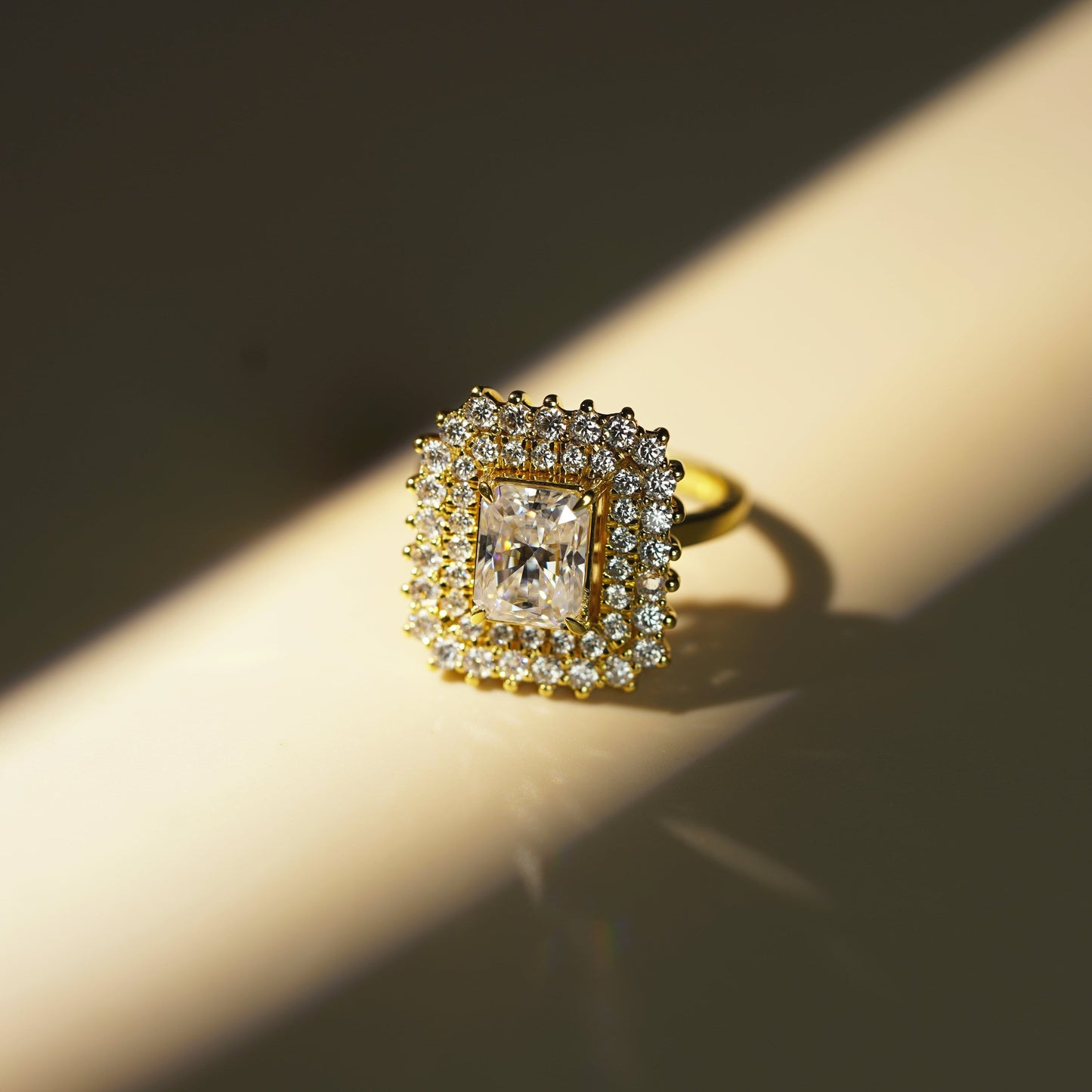 Radiant Cut Double Halo Lab-Grown Diamond Engagement Ring