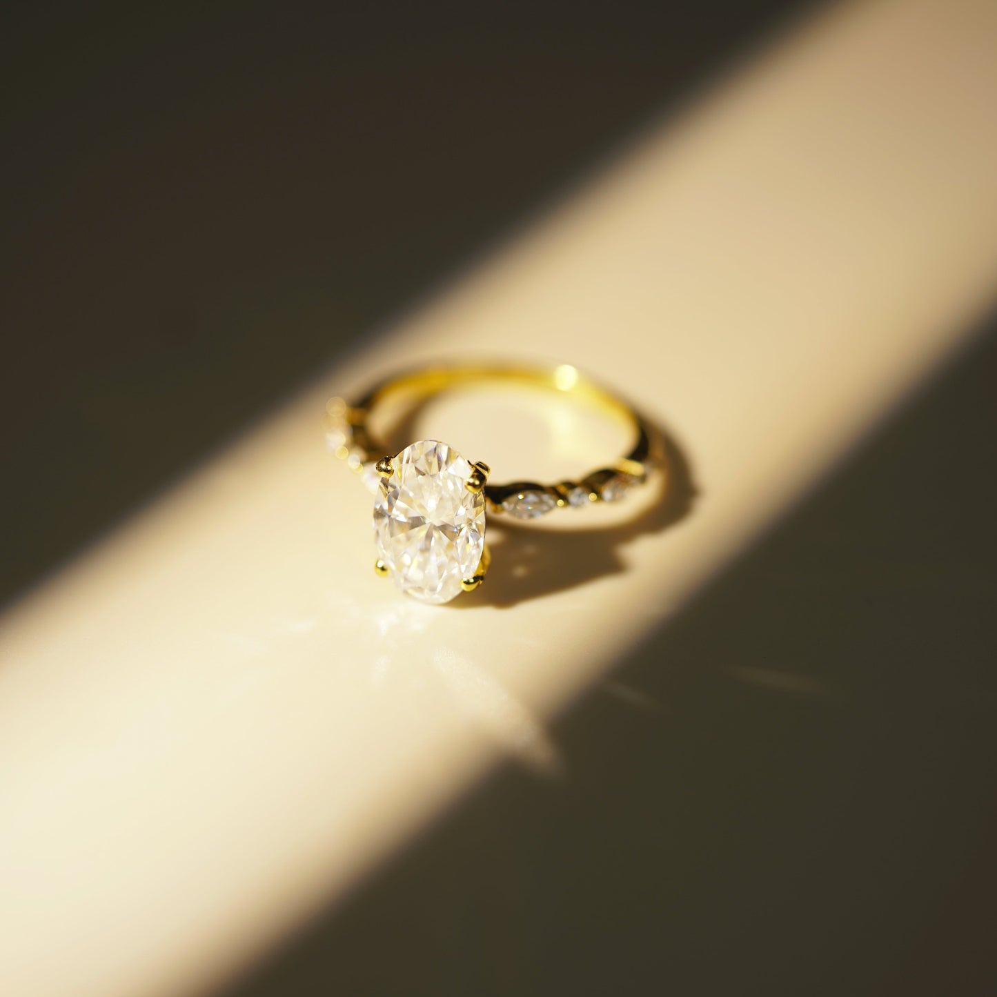 Oval Cut Hidden Halo & Pave Lab-Grown Diamond Engagement Ring