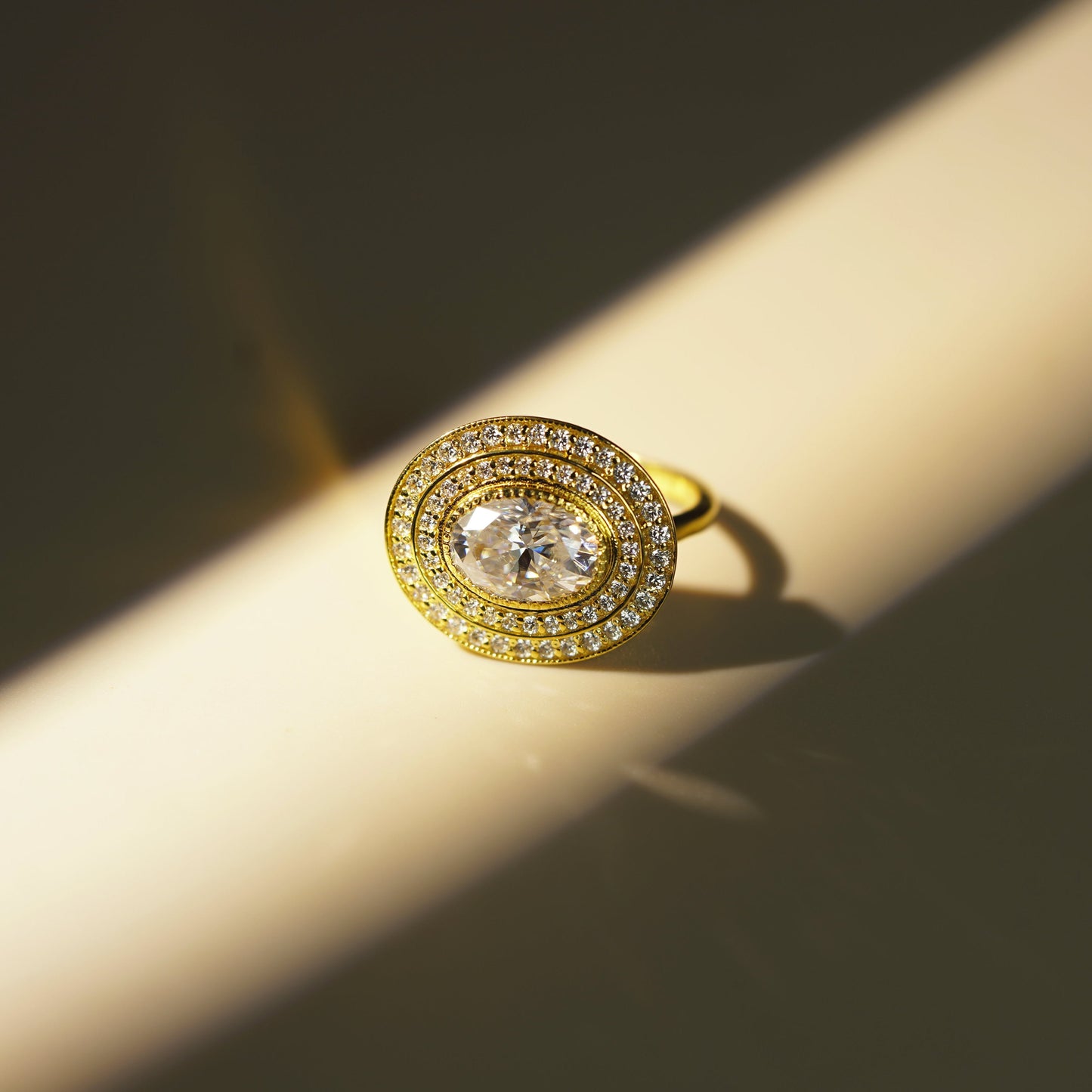 Oval Cut Double Halo Lab-Grown Diamond Engagement Ring