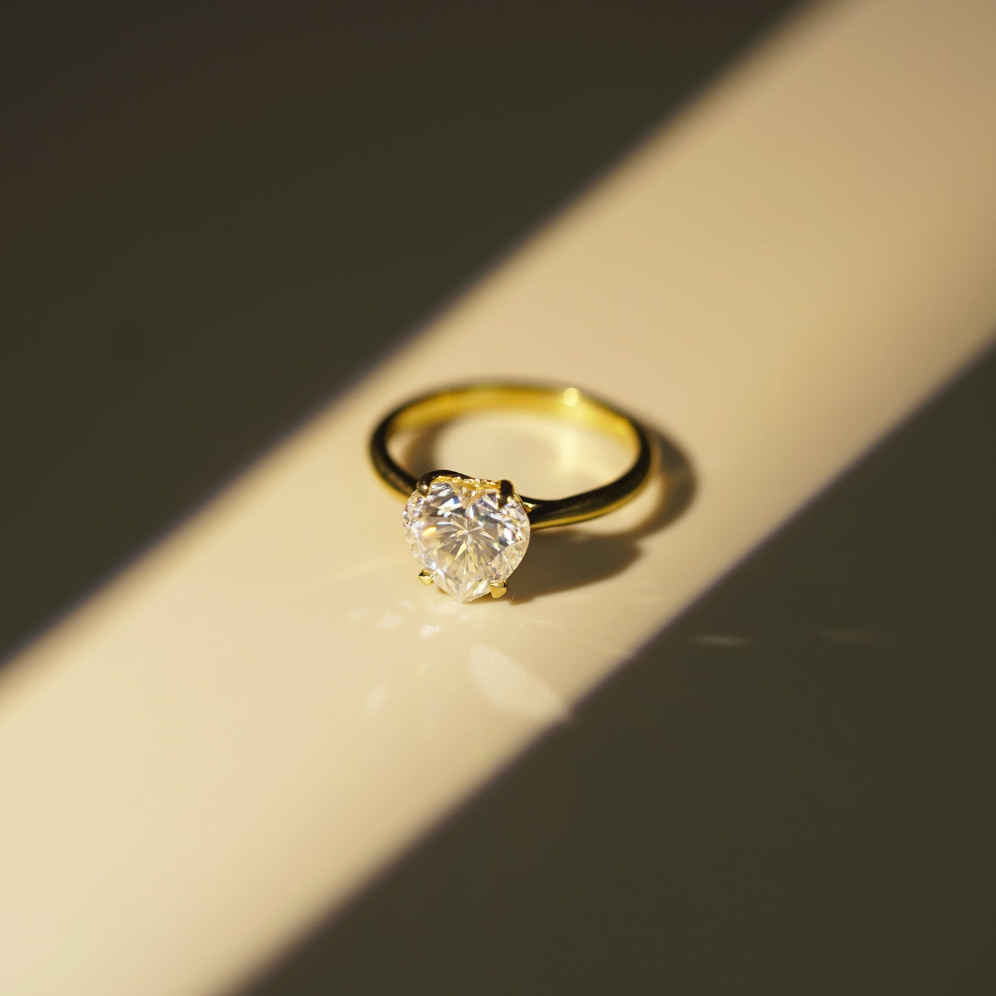 Heart Cut Solitaire Lab-Grown Diamond Engagement Ring