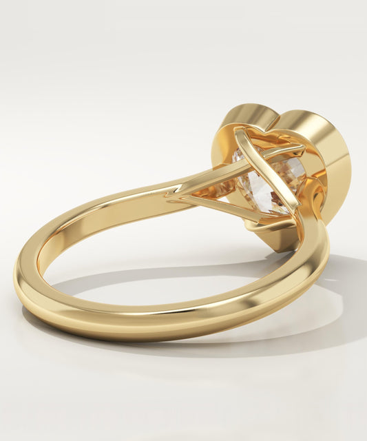 Heart Cut Bezel Lab-Grown Diamond Engagement Ring