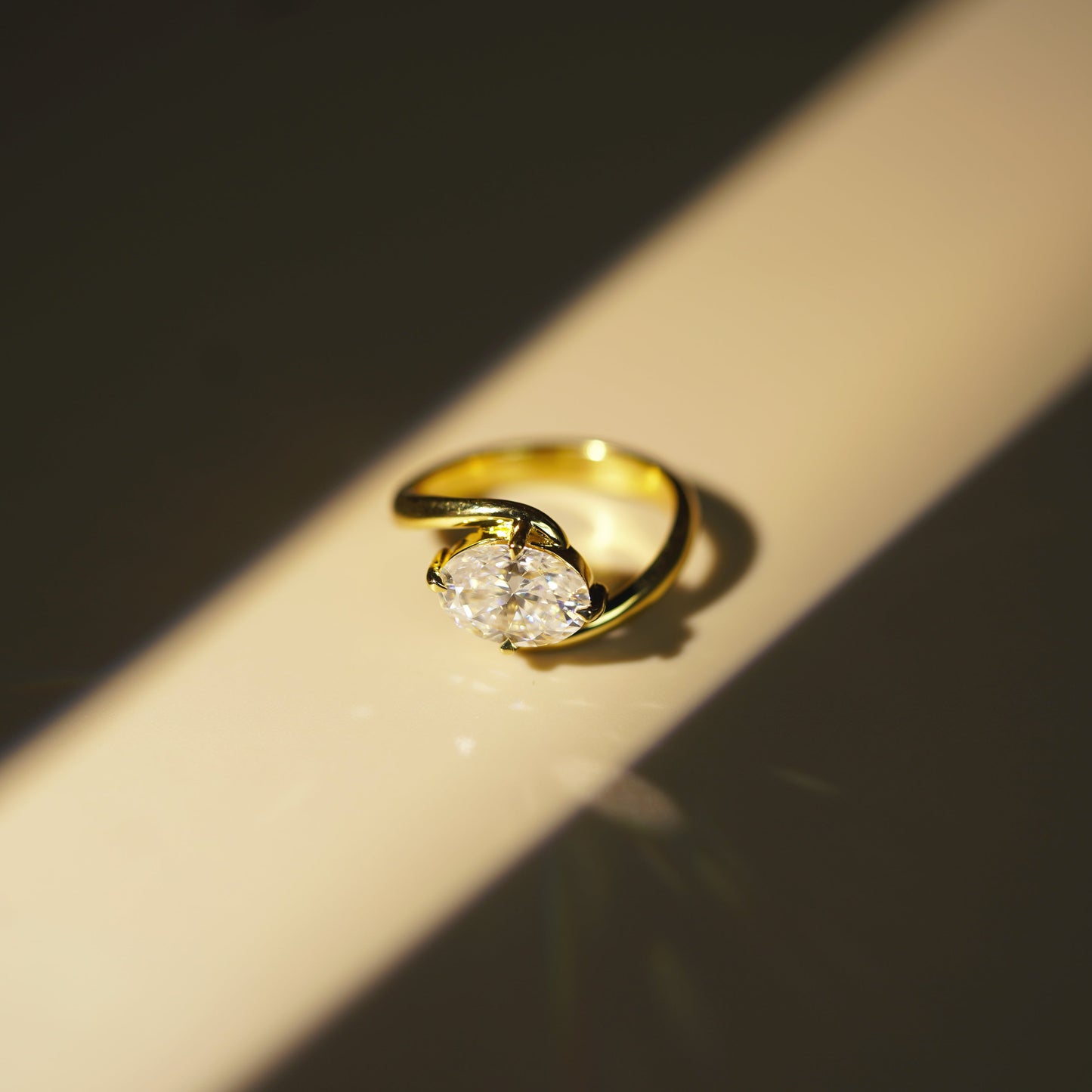 Oval Cut Solitaire Lab-Grown Diamond Engagement Ring