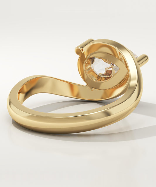 Pear Cut Solitaire Lab-Grown Diamond Engagement Ring