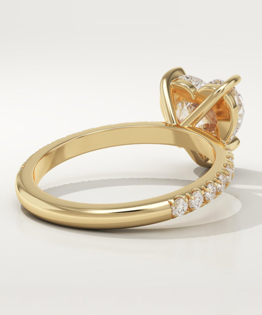 Heart Cut Pave Lab-Grown Diamond Engagement Ring