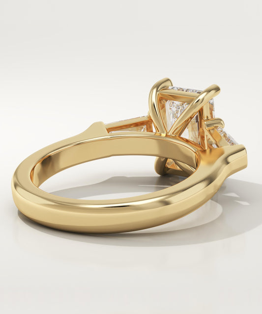 Radiant Cut Three Stone Lab-Grown Diamond Engagement Ring