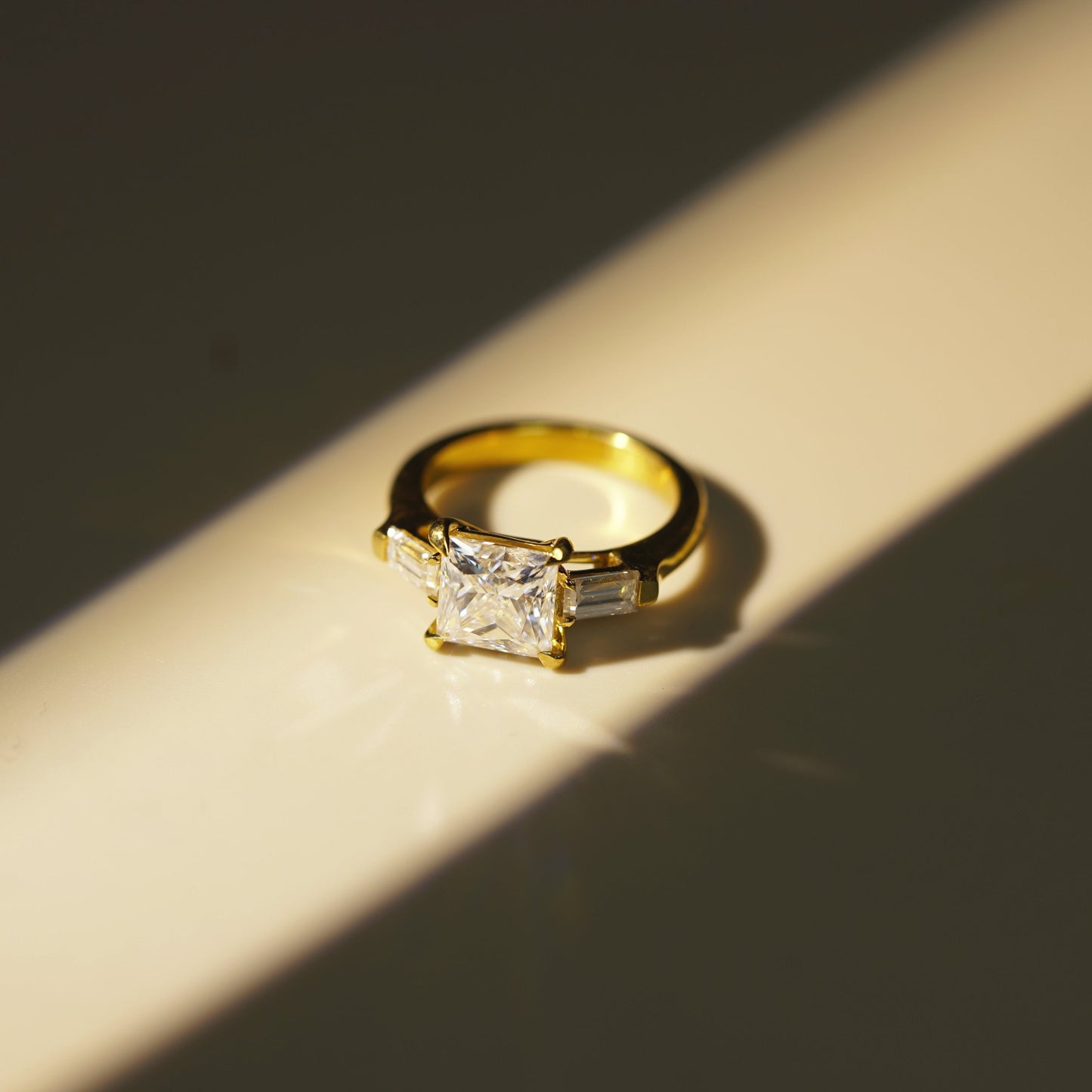 Princess Cut Three Stone Lab-Grown Diamond Engagement Ring