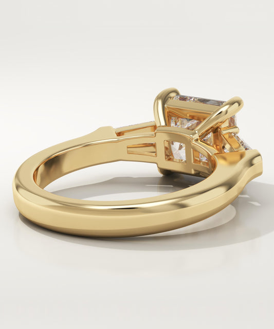 Princess Cut Three Stone Lab-Grown Diamond Engagement Ring