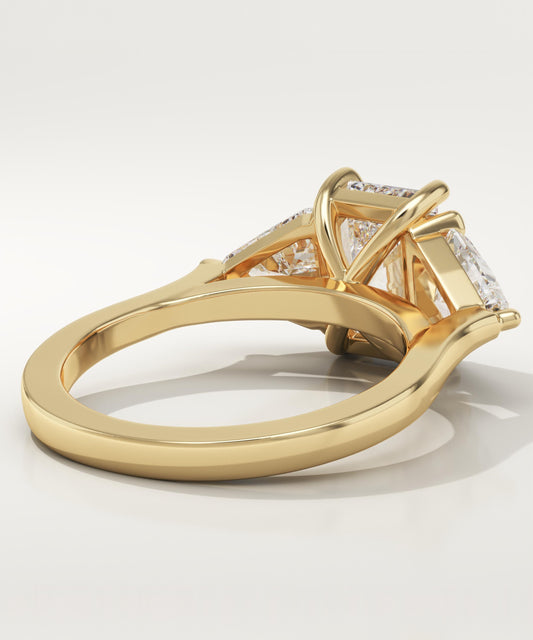 Radiant Cut Three Stone Lab-Grown Diamond Engagement Ring