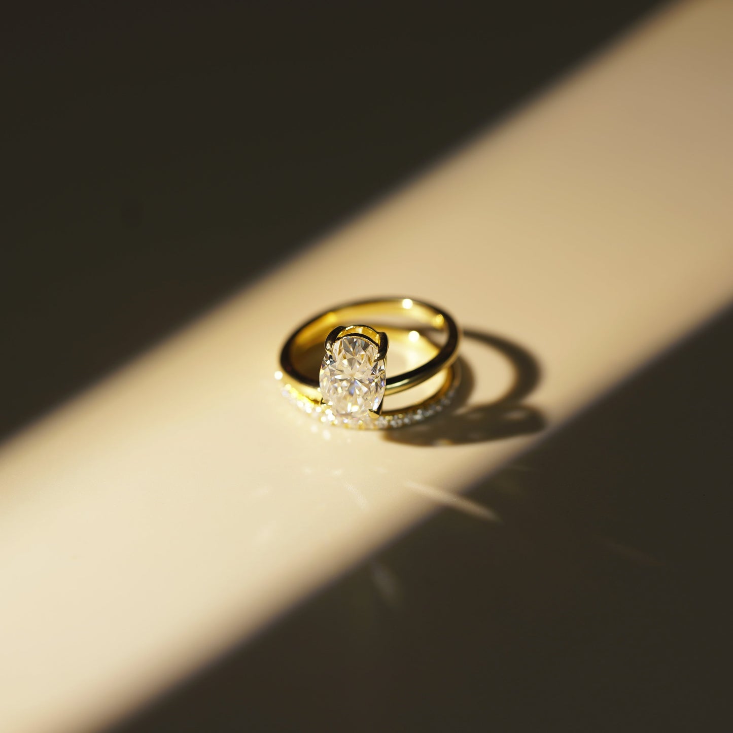 Oval Cut Pave Lab-Grown Diamond Engagement Ring