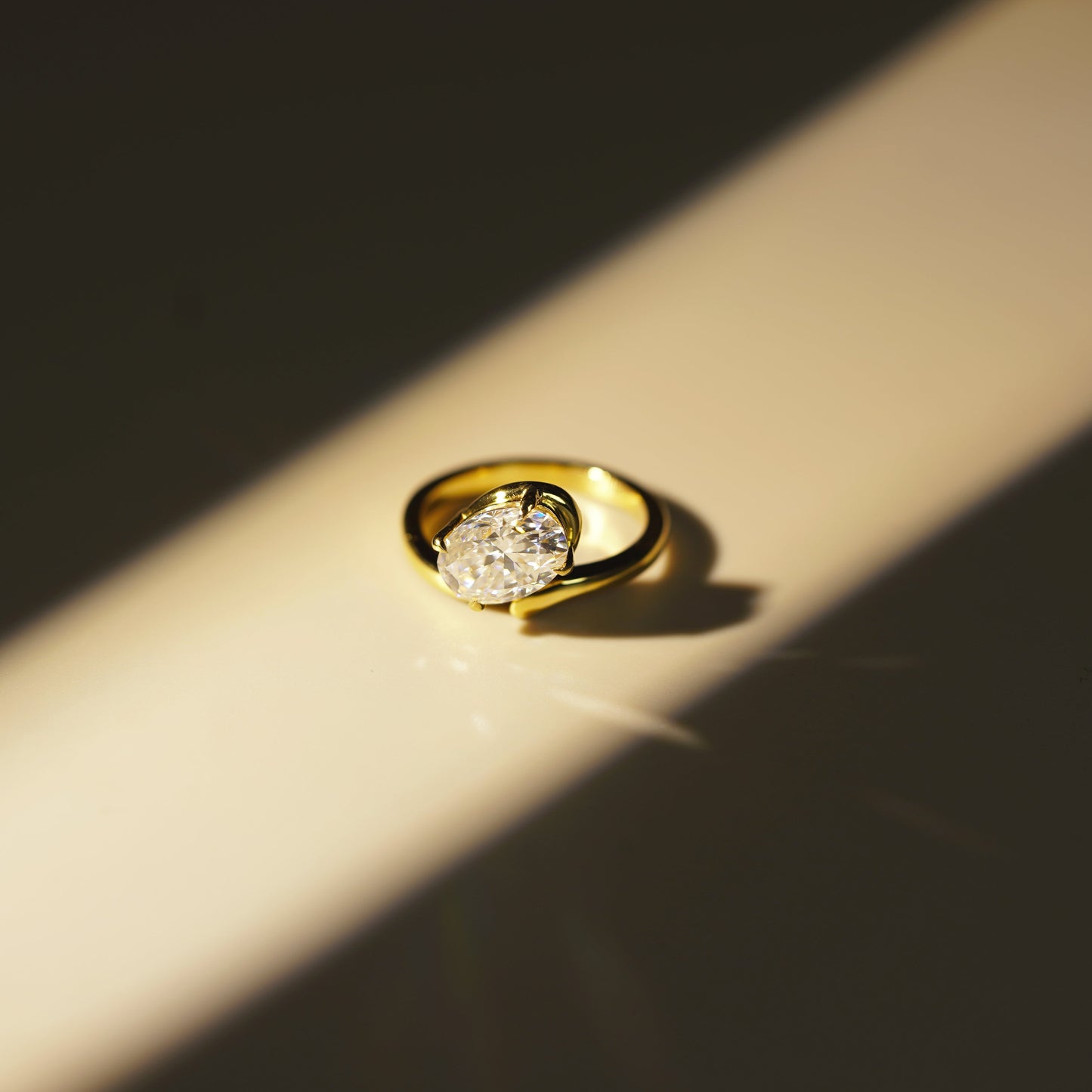 Oval Cut Solitaire Lab-Grown Diamond Engagement Ring