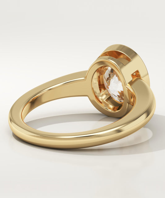 Oval Cut Three Stone Lab-Grown Diamond Engagement Ring