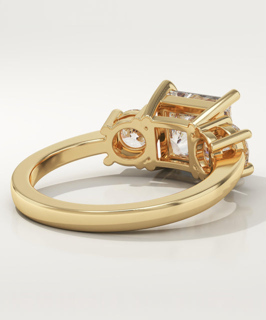 Princess Cut Three Stone Lab-Grown Diamond Engagement Ring