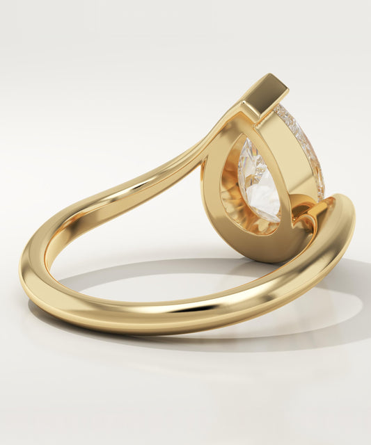 Pear Cut Solitaire Lab-Grown Diamond Engagement Ring