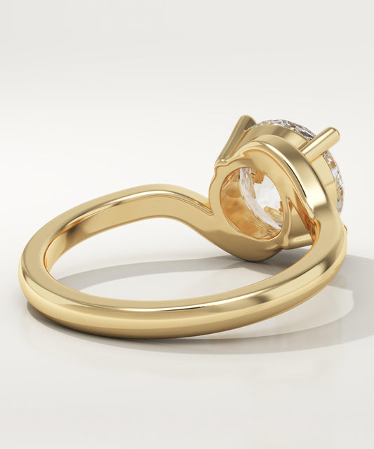 Round Cut Solitaire Lab-Grown Diamond Engagement Ring