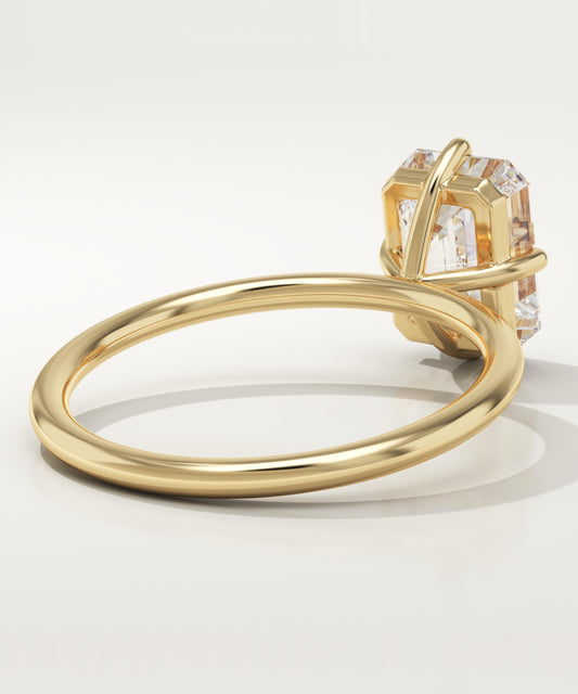 Emerald Cut Solitaire Lab-Grown Diamond Engagement Ring