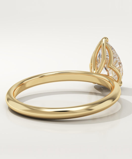 Pear Cut Solitaire Lab-Grown Diamond Engagement Ring