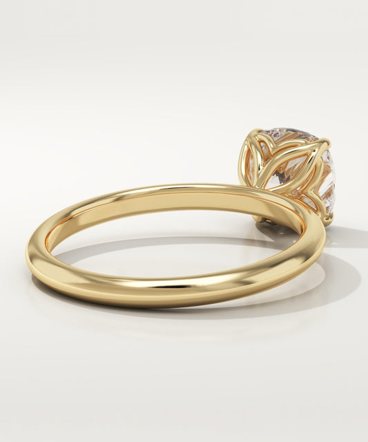Cushion Cut Solitaire Lab-Grown Diamond Engagement Ring