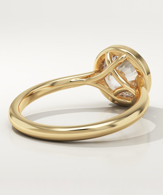 Round Cut Solitaire Bezel Lab-Grown Diamond Engagement Ring