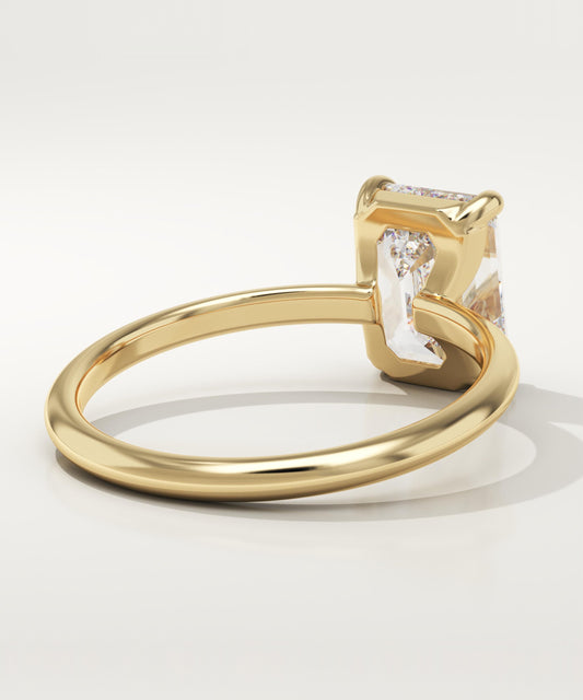 Emerald Cut Solitaire Lab-Grown Diamond Engagement Ring