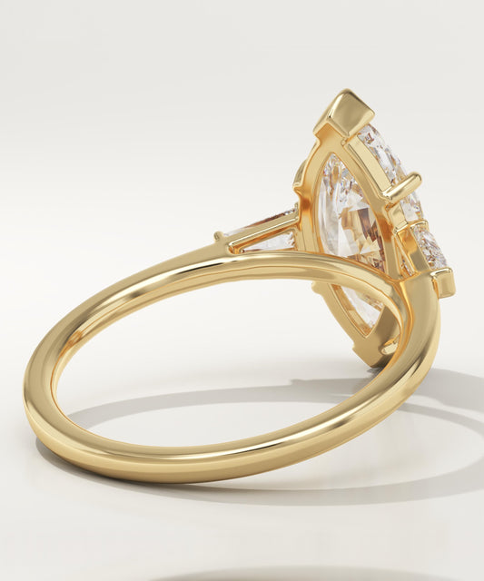 2 CT Marquise Cut Three Stone Moissanite Engagement Ring