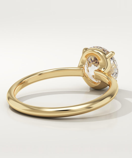 2 CT Round Cut Solitaire Moissanite Engagement Ring