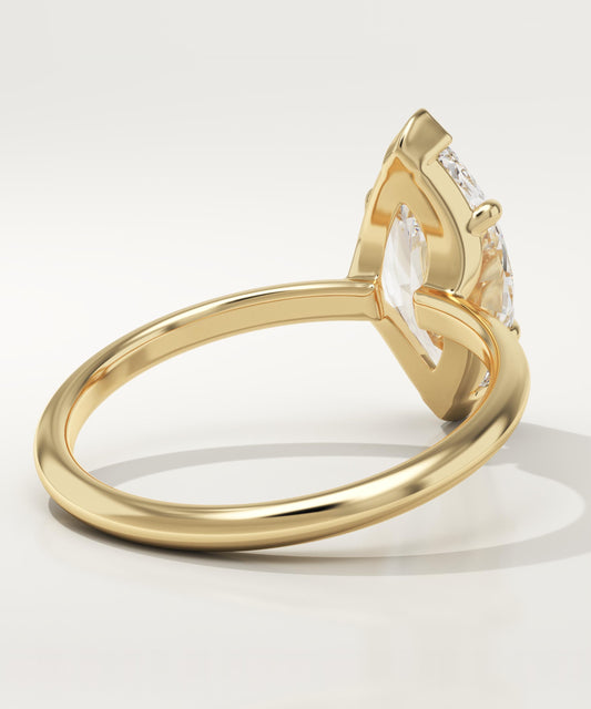 2 CT Marquise Cut Solitaire Moissanite Engagement Ring