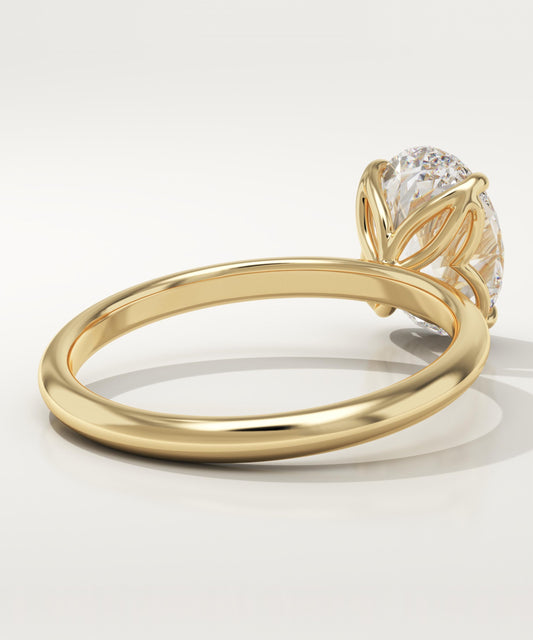 1.75 CT Oval Cut Solitaire Moissanite Engagement Ring