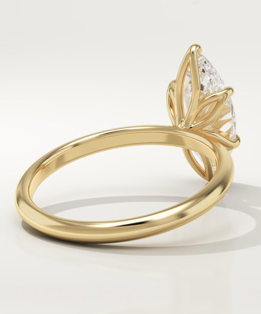 1.5 CT Marquise Cut Solitaire Moissanite Engagement Ring