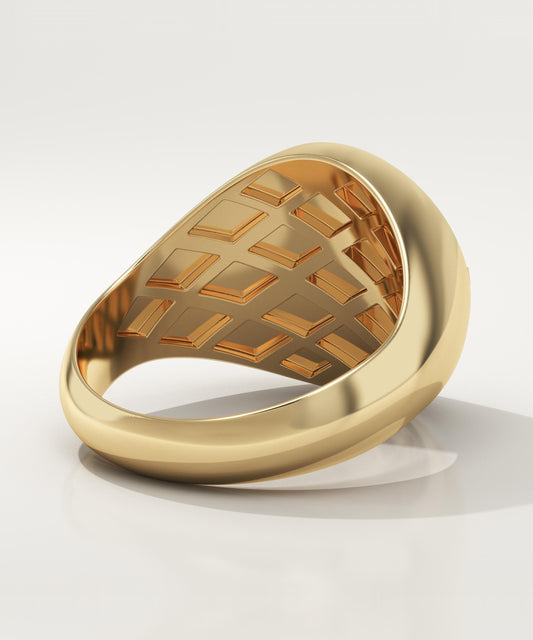 0.04 CT Round Lab-Grown Diamond Compass Wedding Band For Men