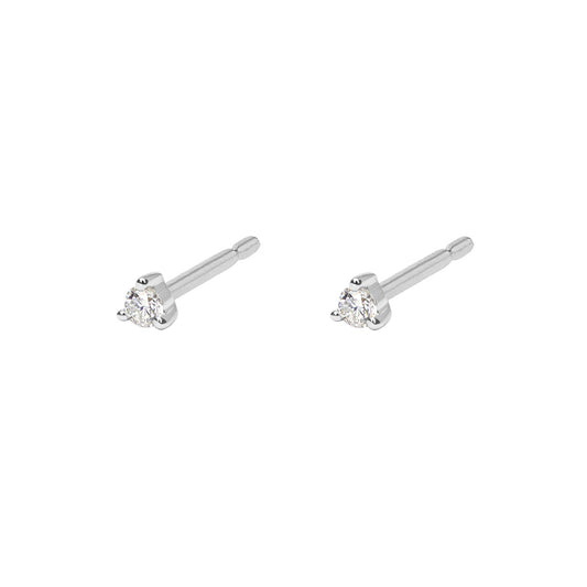 0.02 TCW Round Lab-Grown Diamond Bezel Stud Earrings