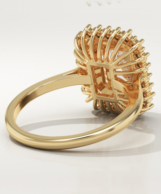 Radiant Cut Double Halo Lab-Grown Diamond Engagement Ring