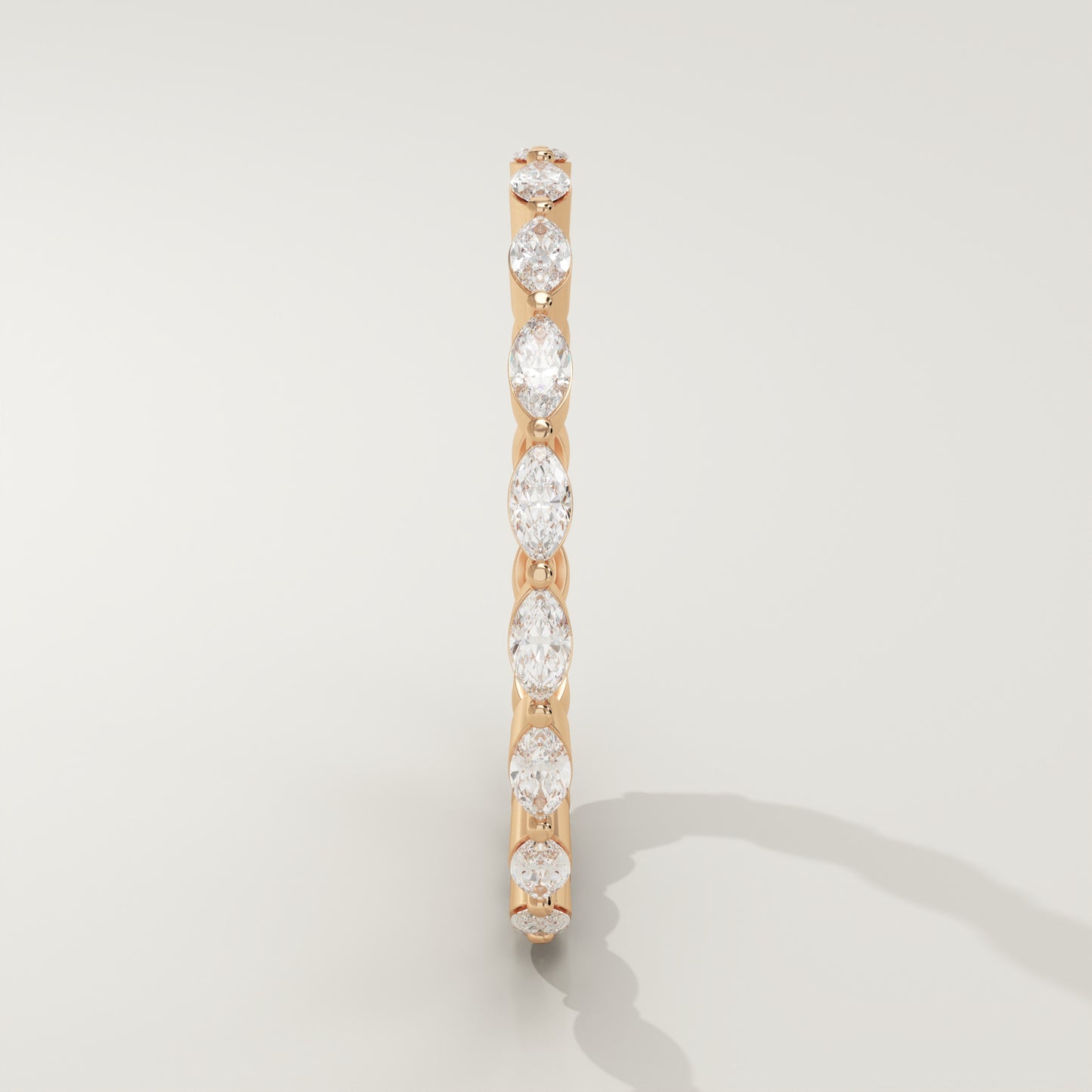 0.5 TCW Marquise Moissanite Full Eternity Wedding Band (US Size 6 Ready To Ship)