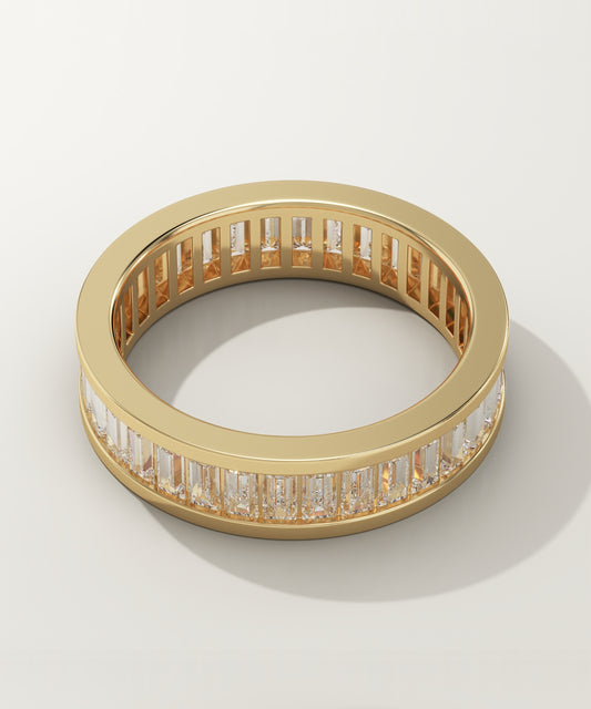 1.8 TCW Baguette Lab Grown Diamond Full Eternity Wedding Band (US Size 5 Ready To Ship)