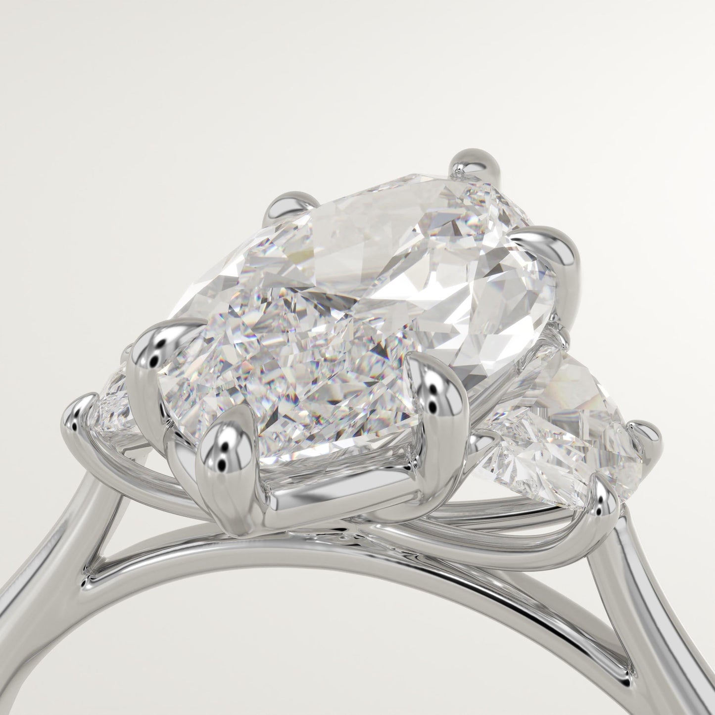 1.75 CT Marquise Cut Three Stone Moissanite Engagement Ring