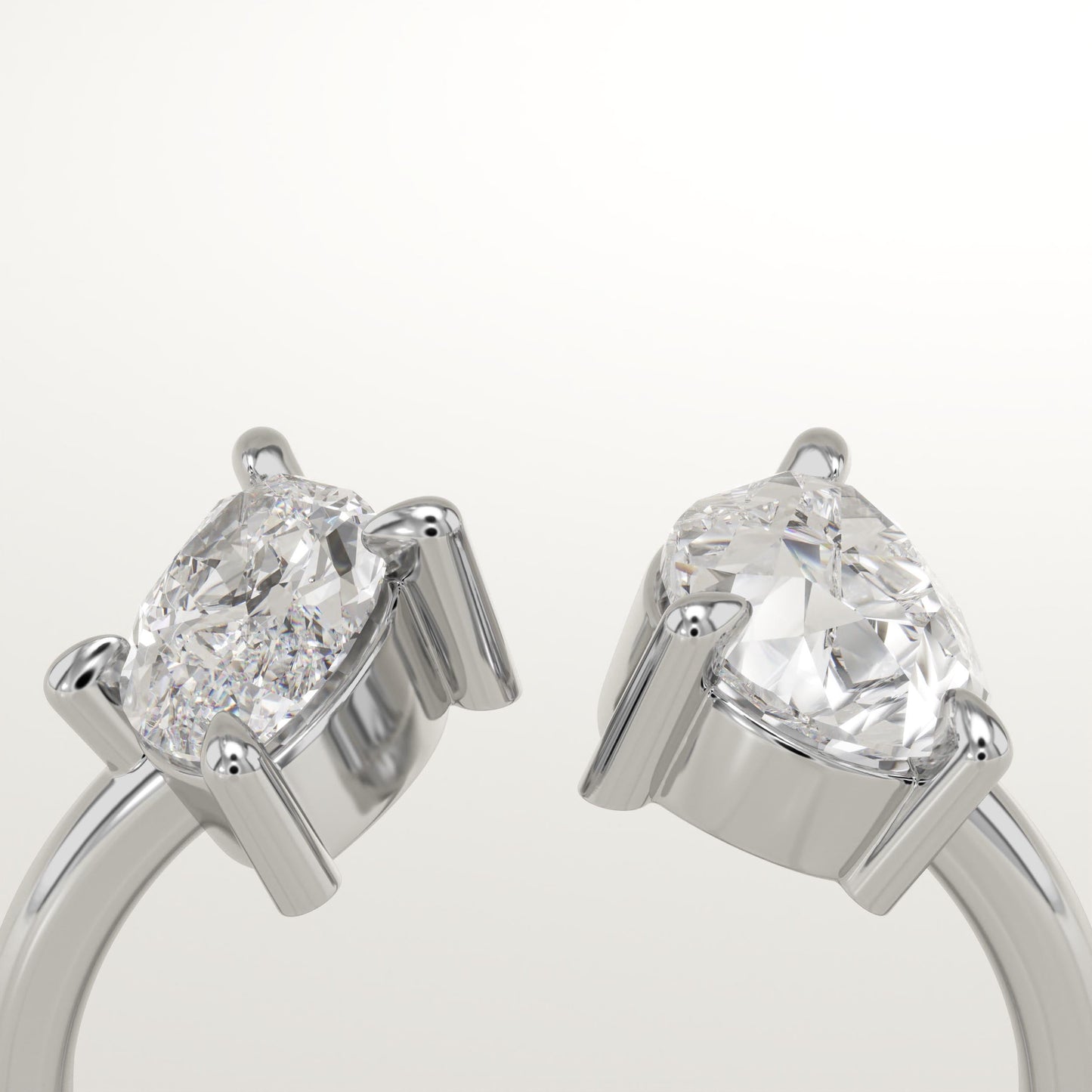 2 TCW Pear & Marquise Cut Toi Et Moi Lab-Grown Diamond Engagement Ring