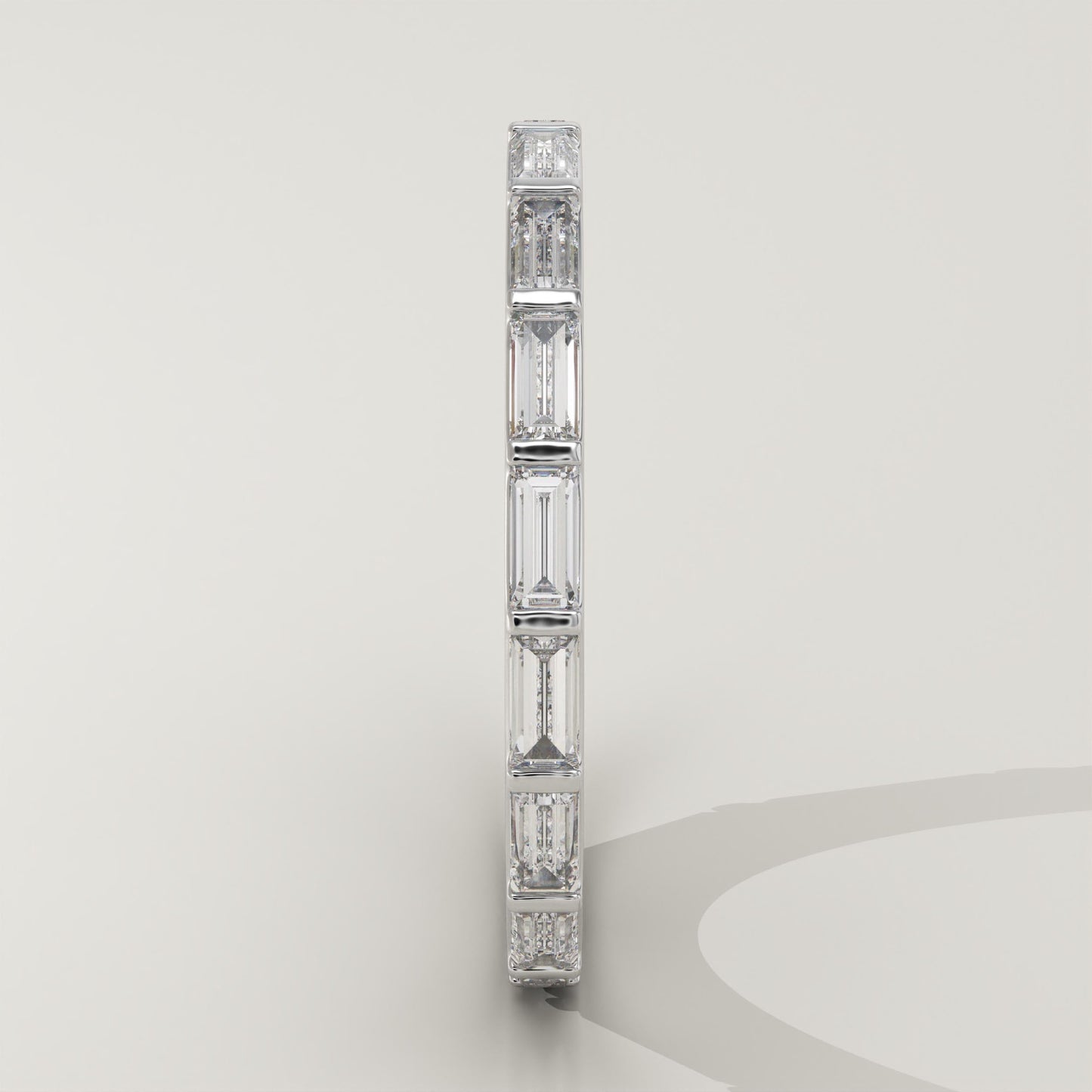 1.61 TCW Baguette Lab-Grown Diamond Full Eternity Wedding Band