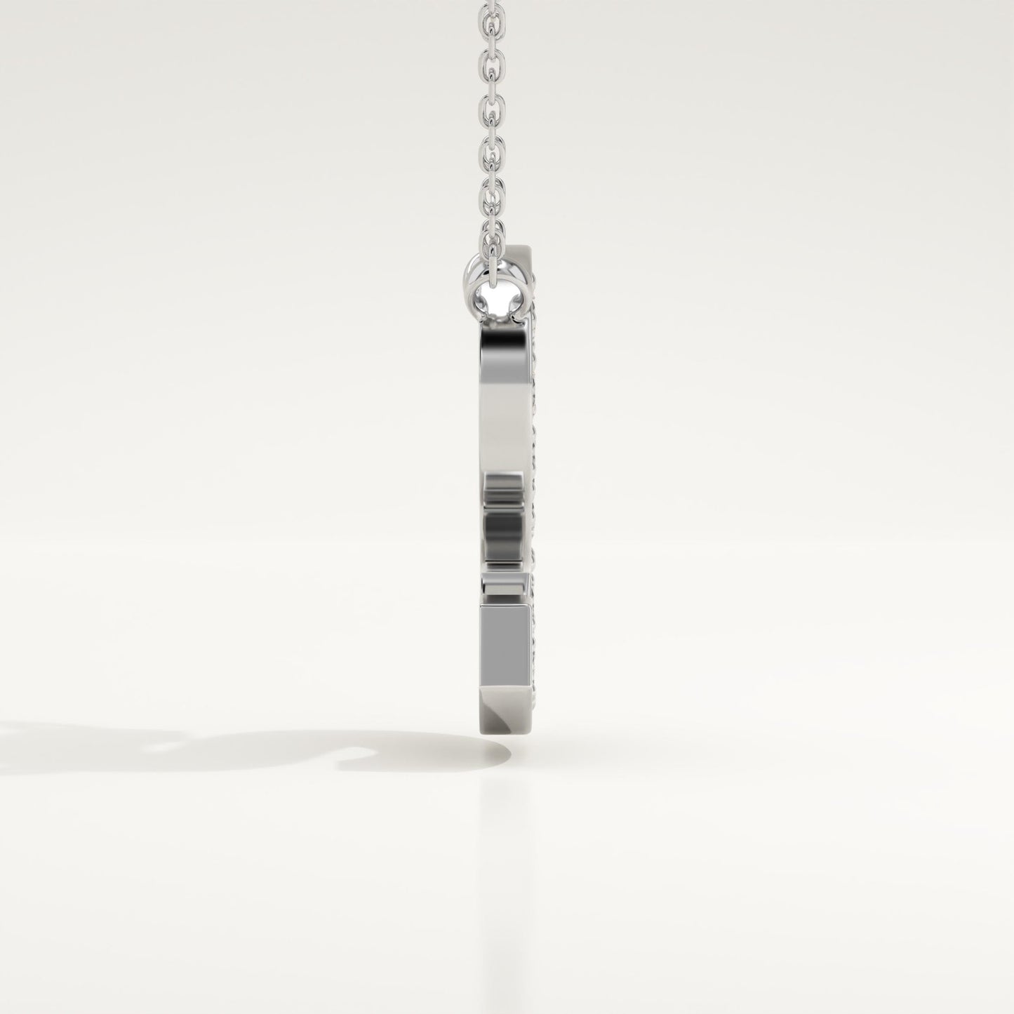 0.77 TCW Round Lab-Grown Diamond S Initial Necklace