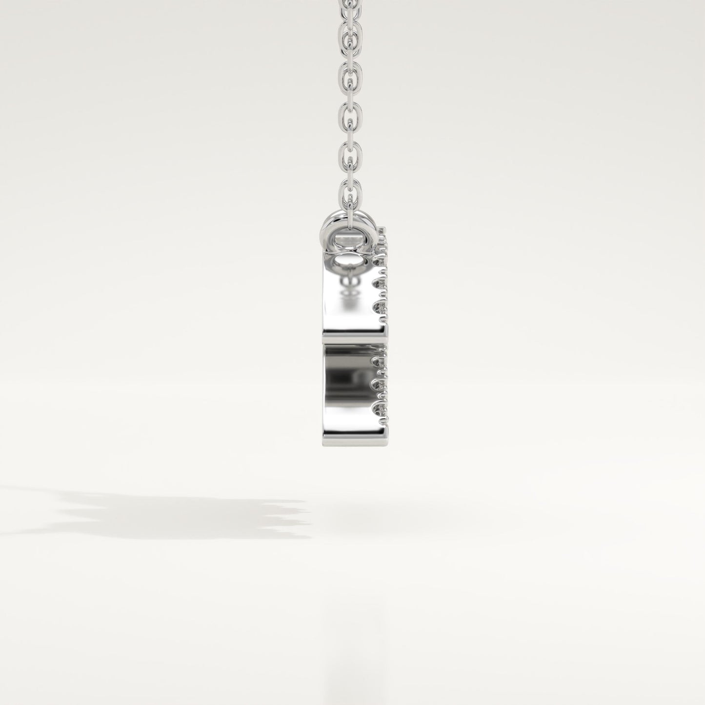0.114 TCW Round Lab-Grown Diamond Aquarius Zodiac Necklace