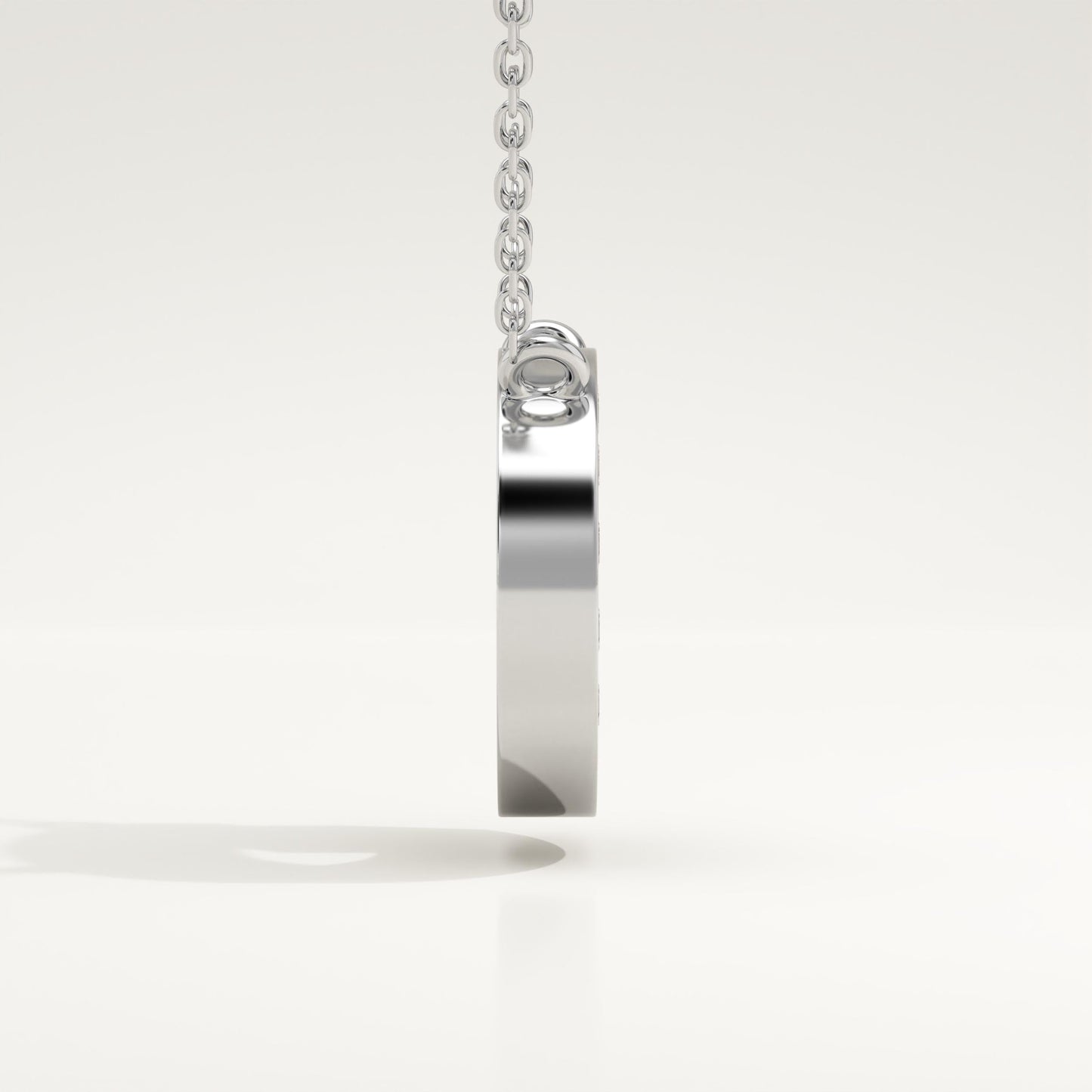 0.294 TCW Round Lab-Grown Diamond G Initial Necklace