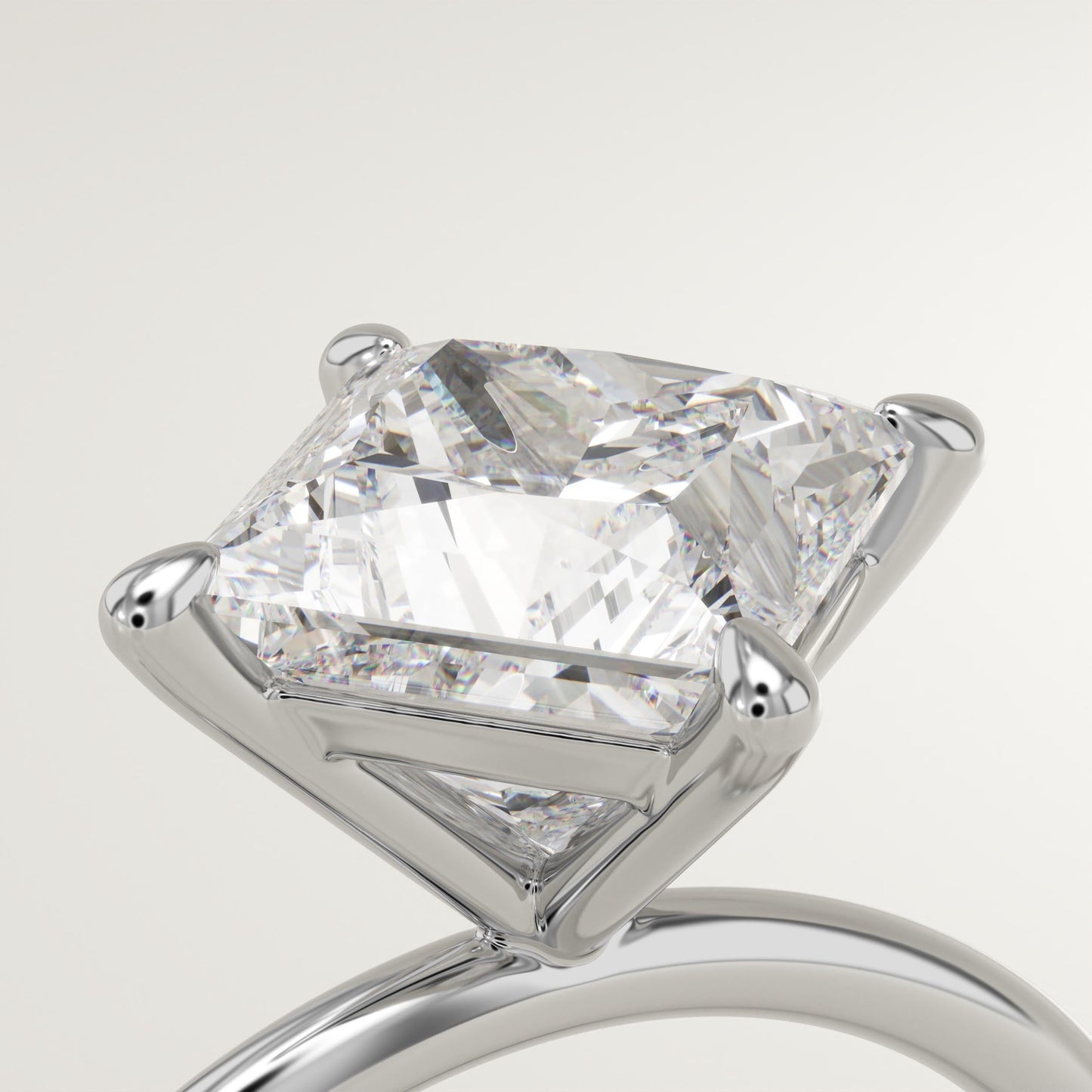 East West Princess Cut Solitaire Lab-Grown Diamond Engagement Ring