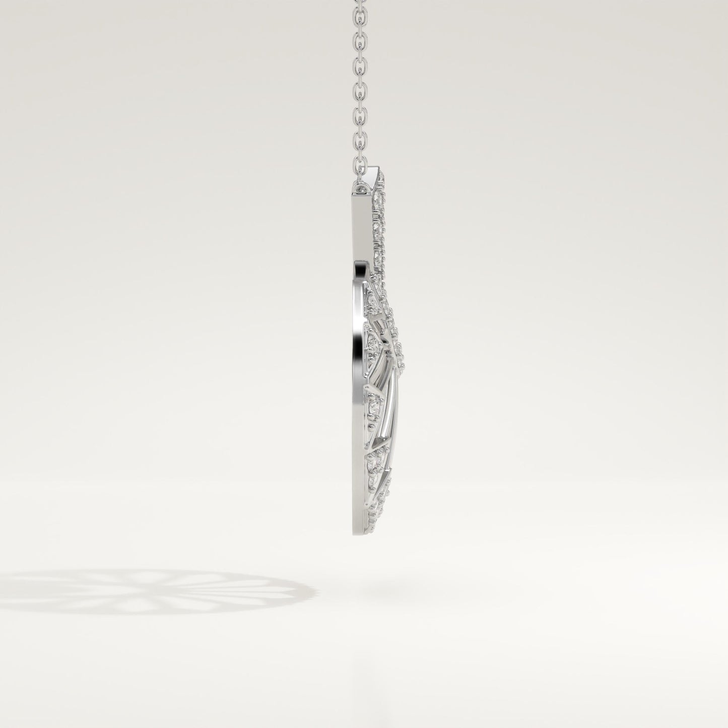 0.312 TCW Round Lab-Grown Diamond Charm Necklace
