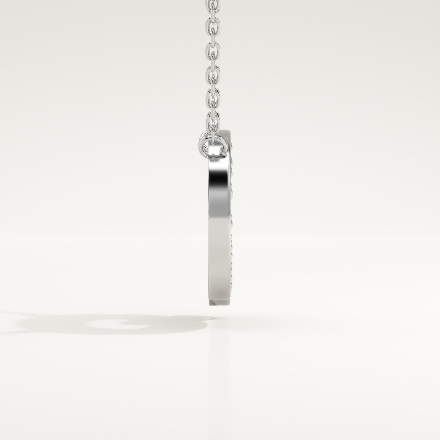 0.268 TCW Round Lab-Grown Diamond Q Initial Necklace