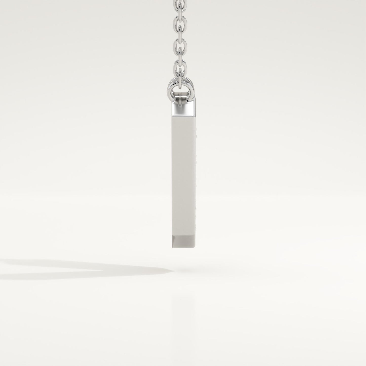0.178 TCW Round Lab-Grown Diamond V Initial Necklace